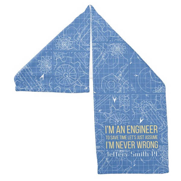 Engineer Quotes Sports Towel Folded - Both Sides Showing