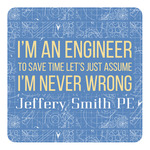 Engineer Quotes Square Decal - Large (Personalized)