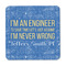 Engineer Quotes Square Fridge Magnet - FRONT