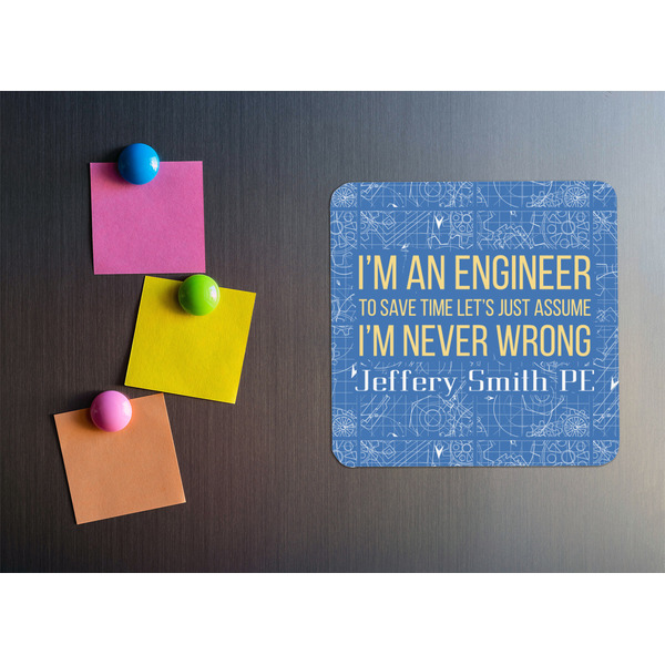 Engineer Quotes Square Fridge Magnet - LIFESTYLE