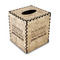 Engineer Quotes Square Tissue Box Covers - Wood - Front