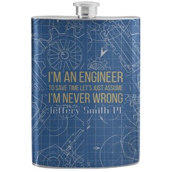 Engineer Quotes Stainless Steel Flask (Personalized)