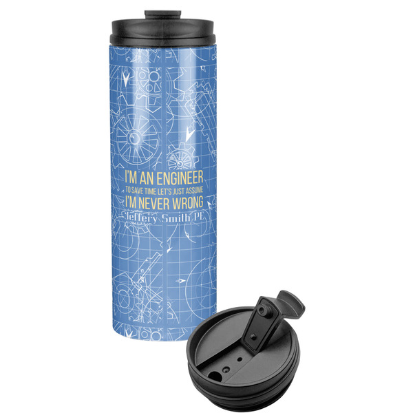 Custom Engineer Quotes Stainless Steel Skinny Tumbler (Personalized)