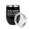 Engineer Quotes Stainless Wine Tumblers - Black - Double Sided - Alt View