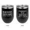 Engineer Quotes Stainless Wine Tumblers - Black - Double Sided - Approval