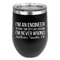 Engineer Quotes Stainless Wine Tumblers - Black - Single Sided - Front