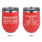 Engineer Quotes Stainless Wine Tumblers - Coral - Double Sided - Approval
