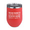 Engineer Quotes Stainless Wine Tumblers - Coral - Double Sided - Front