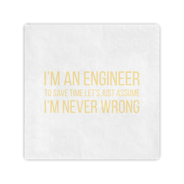 Custom Engineer Quotes Cocktail Napkins