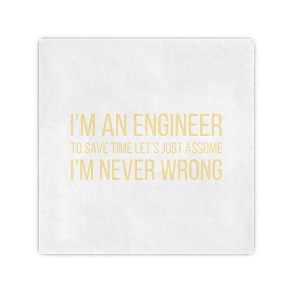 Custom Engineer Quotes Cocktail Napkins