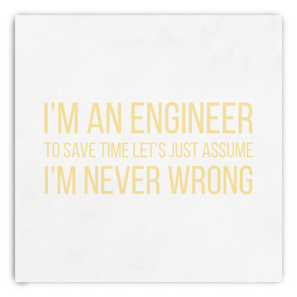 Custom Engineer Quotes Paper Dinner Napkins