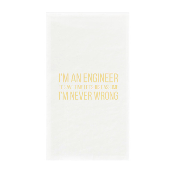 Custom Engineer Quotes Guest Paper Towels - Full Color - Standard