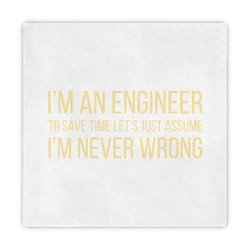 Engineer Quotes Decorative Paper Napkins (Personalized)