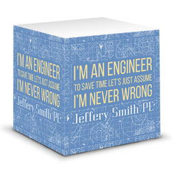 Engineer Quotes Sticky Note Cube (Personalized)