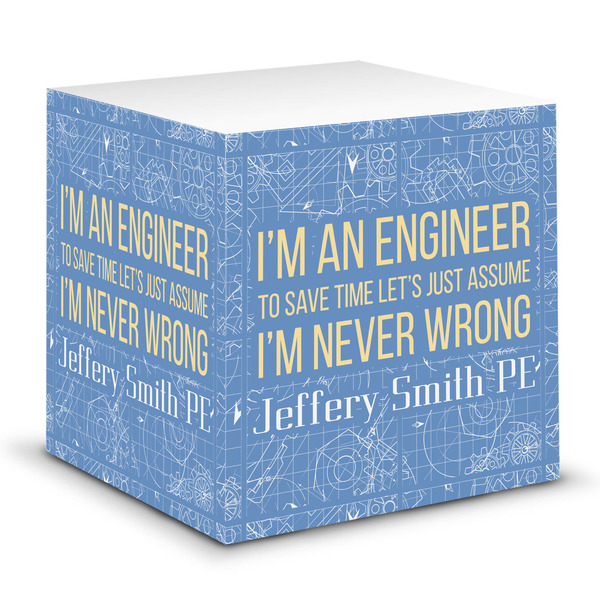 Custom Engineer Quotes Sticky Note Cube (Personalized)