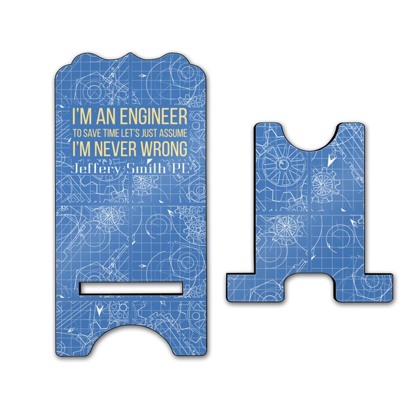 Engineer Quotes Stylized Phone Stand - Front & Back - Large