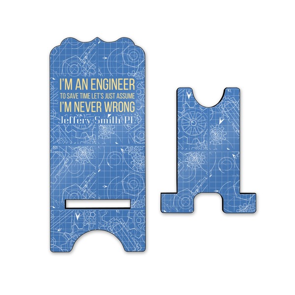 Engineer Quotes Stylized Phone Stand - Front & Back - Small