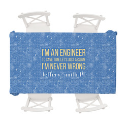 Engineer Quotes Tablecloth - 58"x102" (Personalized)