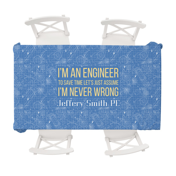 Custom Engineer Quotes Tablecloth - 58"x102" (Personalized)