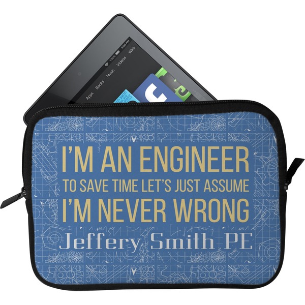 Custom Engineer Quotes Tablet Case / Sleeve - Small (Personalized)