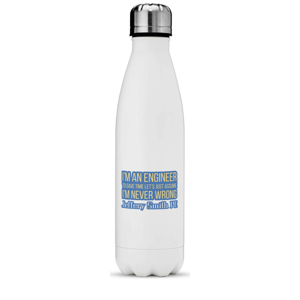 Custom Engineer Quotes Water Bottle - 17 oz. - Stainless Steel - Full Color Printing (Personalized)