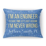 Engineer Quotes Rectangular Throw Pillow Case (Personalized)