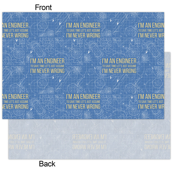 Engineer Quotes Tissue Paper - Heavyweight - XL - Front & Back