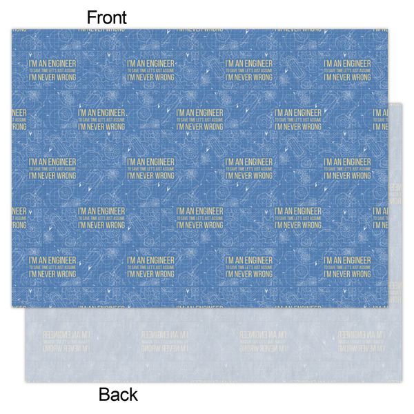 Engineer Quotes Tissue Paper - Lightweight - Large - Front & Back