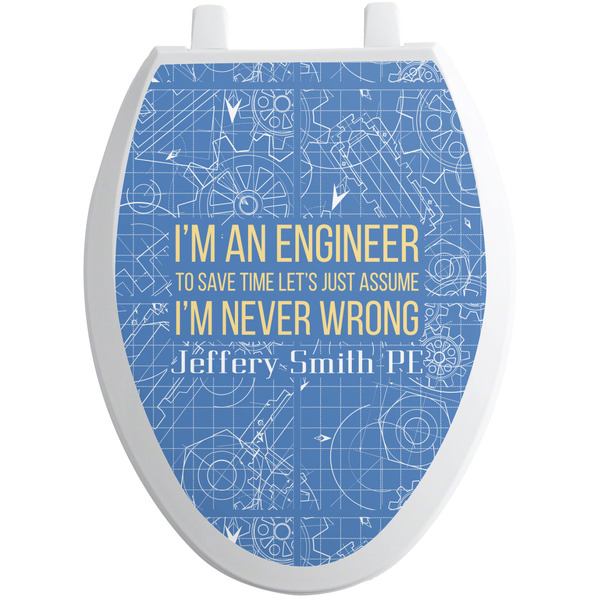 Engineer Quotes Toilet Seat Decal Elongated