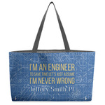 Engineer Quotes Beach Totes Bag - w/ Black Handles (Personalized)