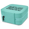 Engineer Quotes Travel Jewelry Boxes - Leather - Teal - View from Rear