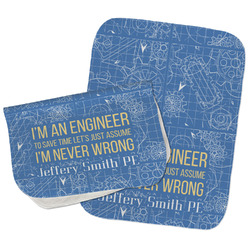 Engineer Quotes Burp Cloths - Fleece - Set of 2 w/ Name or Text