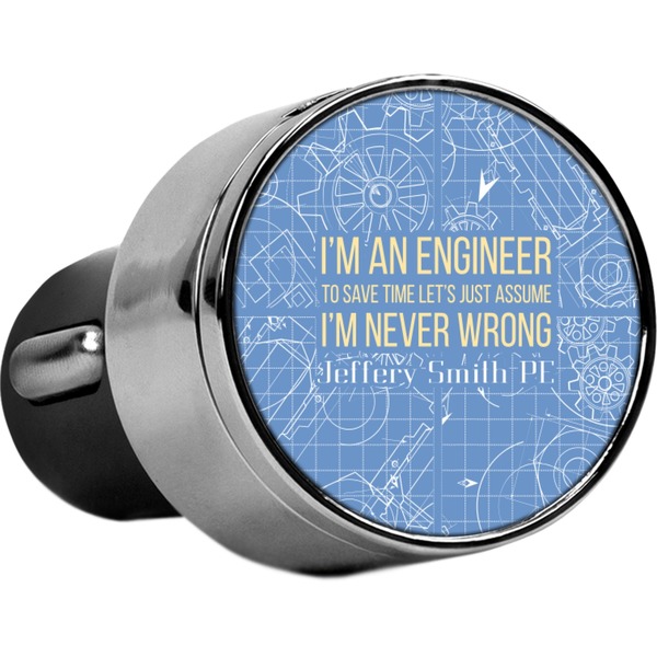 Custom Engineer Quotes USB Car Charger (Personalized)