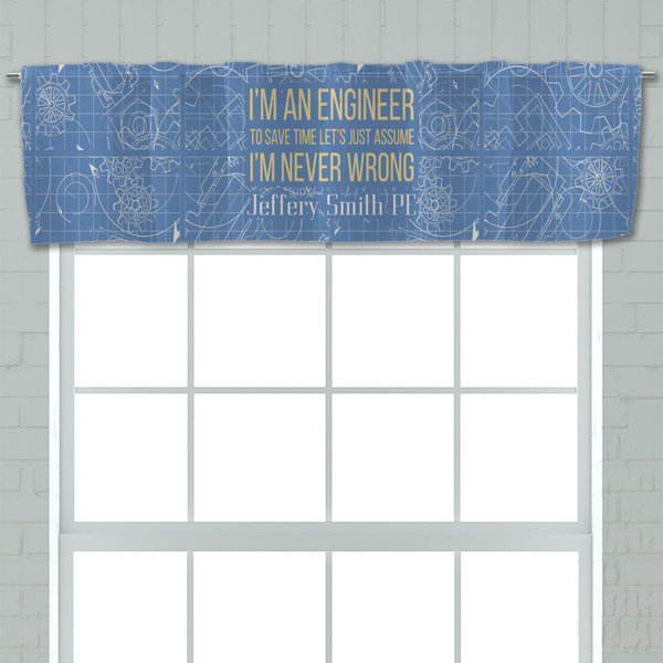 Engineer Quotes Valance - Closeup on window