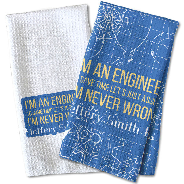 Engineer Quotes Waffle Weave Towels - Two Print Styles
