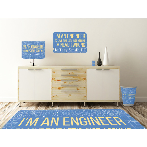 Engineer Quotes Wall Graphic Decal Wooden Desk