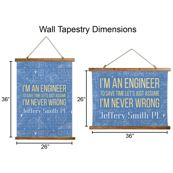 Engineer Quotes Wall Hanging Tapestries - Parent/Sizing