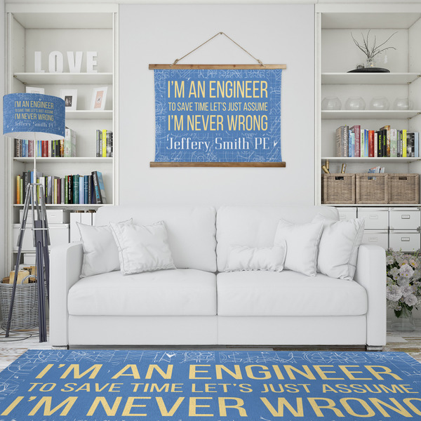 Engineer Quotes Wall Hanging Tapestry - IN CONTEXT