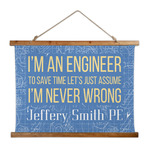 Engineer Quotes Wall Hanging Tapestry - Wide (Personalized)