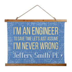 Engineer Quotes Wall Hanging Tapestry - Wide (Personalized)