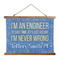 Engineer Quotes Wall Hanging Tapestry - Wide (Personalized)