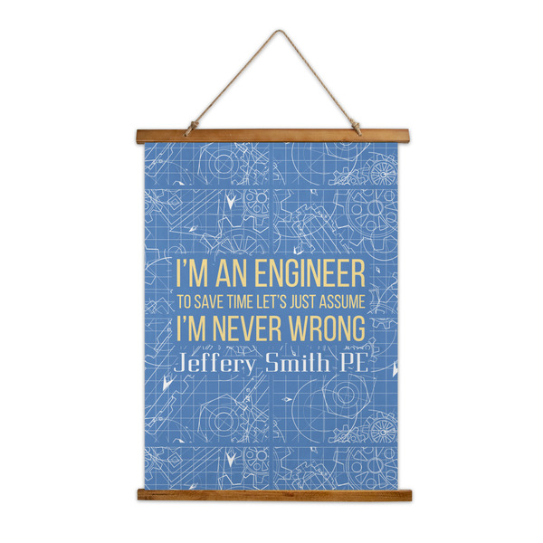 Custom Engineer Quotes Wall Hanging Tapestry - Tall (Personalized)