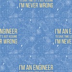 Engineer Quotes Wallpaper & Surface Covering (Water Activated 24"x 24" Sample)