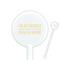 Engineer Quotes 5.5" Round Plastic Stir Sticks - White - Single Sided