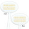 Engineer Quotes White Plastic 7" Stir Stick - Double Sided - Oval - Front & Back