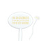 Engineer Quotes 7" Oval Plastic Stir Sticks - White - Single Sided