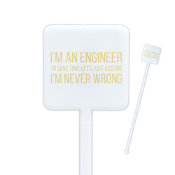Engineer Quotes Square Plastic Stir Sticks