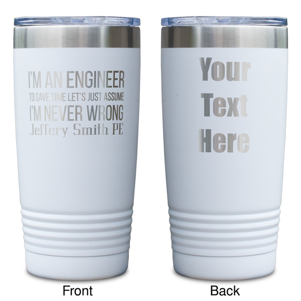 Engineer Quotes White Polar Camel Tumbler - 20oz - Double Sided - Approval