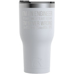Engineer Quotes RTIC Tumbler - White - Engraved Front (Personalized)
