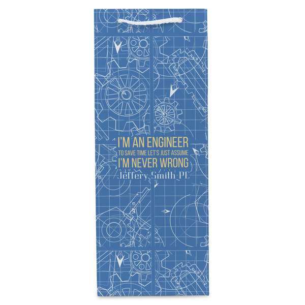 Engineer Quotes Wine Gift Bag - Gloss - Front